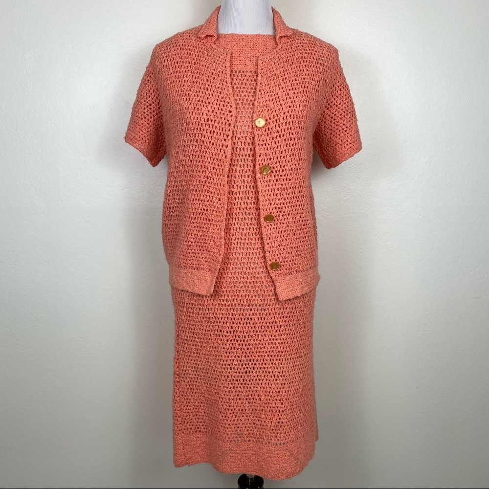 Vintage Knit 2 Piece Dress & Shirt Set